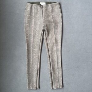 Anthropologie Pants Womens 27 Taupe‎ Snake Print Pull On Ankle Skinny Legging
